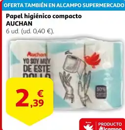 Alcampo AUCHAN Papel higiénico compacto oferta