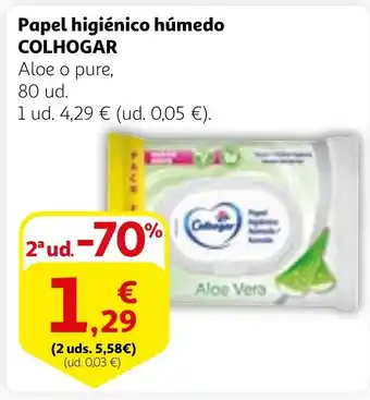 Alcampo COLHOGAR Papel higiénico húmedo oferta