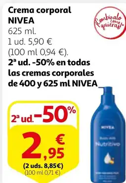 Alcampo NIVEA Crema corporal oferta