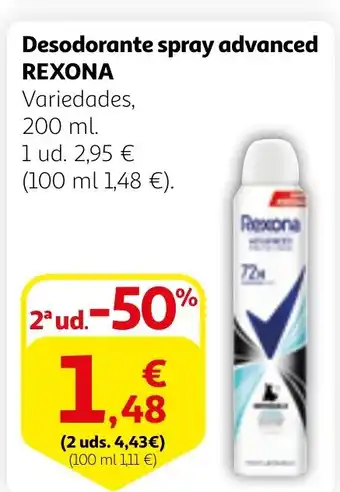 Alcampo REXONA Desodorante spray advanced oferta