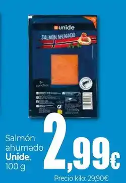 UNIDE Alimentación Unide - salmón ahumado oferta