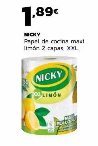 Supermercados Lupa Nicky Papel De Cocina Maxi Limón 2 Capas Xxl oferta