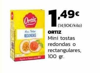 Supermercados Lupa Ortiz Mini Tostas Redondas O Rectangulares oferta