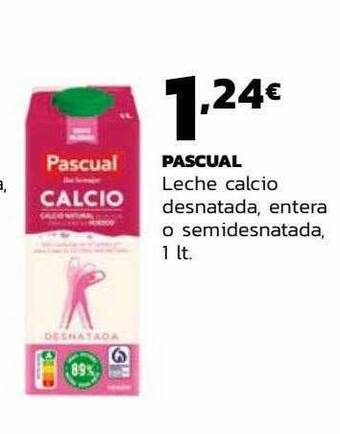 Supermercados Lupa Pascual Leche Calcio Desnatada Entera O Semidesnatada oferta