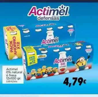 Supermercados Piedra Actimel 0% Natural ó Fresa oferta