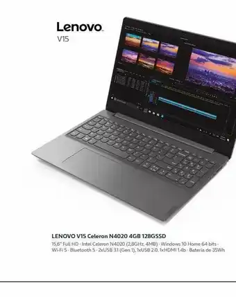 Movistar Lenovo V15 Celeron N4020 4gb 128gssd oferta