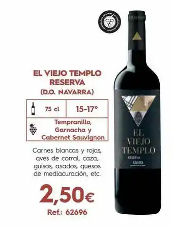 Makro El Viejo Templo Reserva (d.o. Navarra) oferta