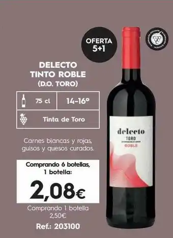 Makro Delecto Tinto Roble (d.o. Toro) oferta