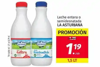 Maskom Supermercados Leche Entera O Semidesnatada La Asturiana oferta