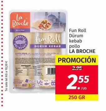 Maskom Supermercados Fun Roll Dürum Kebab Pollo La Broche oferta