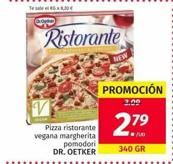 Maskom Supermercados Pizza Ristorante Vegana Margherita Pomodori Dr. Oetker oferta