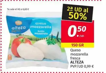 Maskom Supermercados 2a Ud Al 50% Queso Mozzarella Fresca Alteza oferta