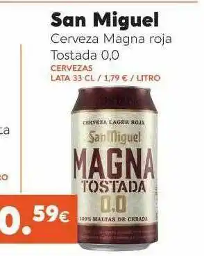 Maskom Supermercados San Miguel Cerveza Magna Roja Tostada 0.0 oferta