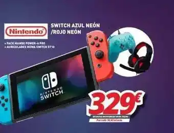 Mi electro Nintendo Switch Azul Neón Rojo Neón oferta