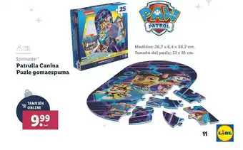 Lidl Patrulla Canina Puzle Gomaespuma Paw Patrol oferta