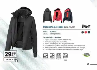 Lidl Chaqueta De Esquí Para Mujer Crivit oferta
