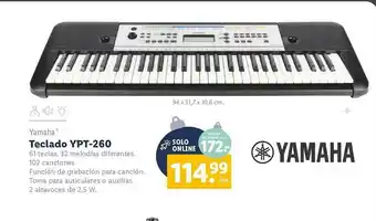 Lidl Yamaha Teclado Ypt-260 oferta