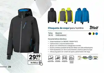 Lidl Chaqueta De Esquí Par A Hombre Crivit oferta