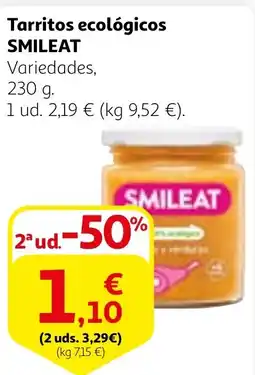 Alcampo SMILEAT Tarritos ecológicos oferta