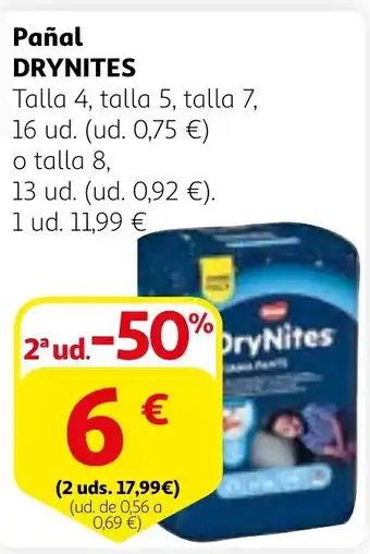 Alcampo DRYNITES Pañal oferta