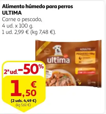 Alcampo ULTIMA Alimento húmedo para perros oferta