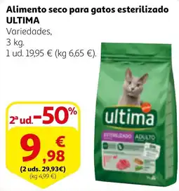 Alcampo ULTIMA Alimento seco para gatos esterilizado oferta