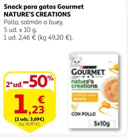 Alcampo NATURE'S CREATIONS Snack para gatos Gourmet oferta