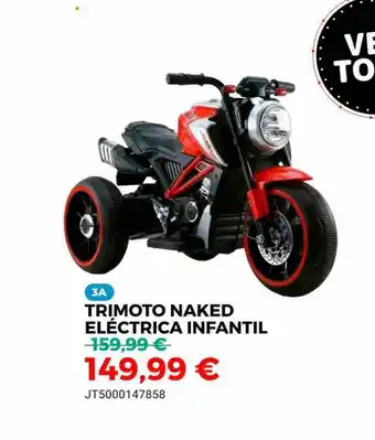 Juguetoon Trimoto Naked Eléctrica Infantil oferta