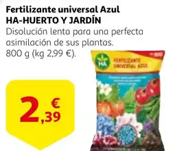 Alcampo HA-HUERTO Y JARDÍN Fertilizante universal Azul oferta