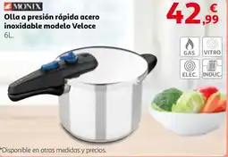 Alcampo Olla a presión rápida acero inoxidable modelo Veloce oferta