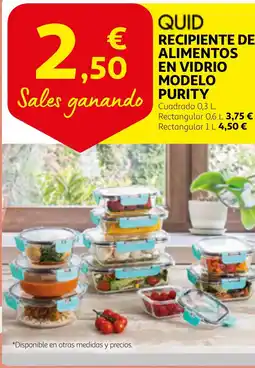 Alcampo QUID Recipiente de alimentos en vidrio modelo purity oferta