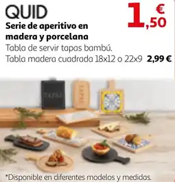 Alcampo QUID Serie de aperitivo en madera y porcelana oferta