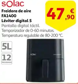 Alcampo SOLAC Freidora de aire Léviter digital 5 oferta