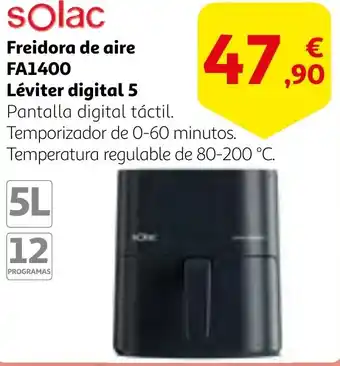 Alcampo SOLAC Freidora de aire Léviter digital 5 oferta