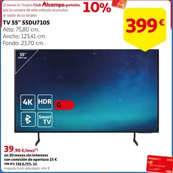 Alcampo TV 55" 55DU7105 oferta