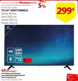 Alcampo LG TV 43" 43UT73006LA oferta