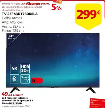 Alcampo LG TV 43" 43UT73006LA oferta