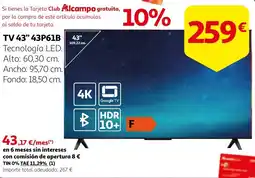 Alcampo TV 43" 43P61B oferta