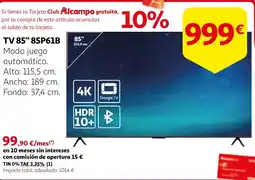 Alcampo TV 85" 85P61B oferta