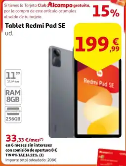 Alcampo XIAOMI Tablet Redmi Pad SE oferta