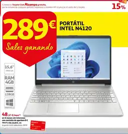 Alcampo Portátil intel n4120 oferta