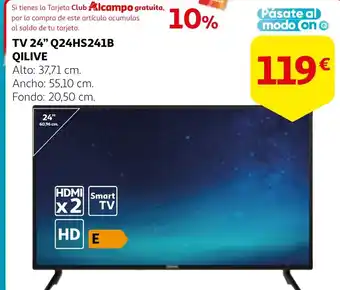 Alcampo QILIVE TV 24" Q24HS241B oferta