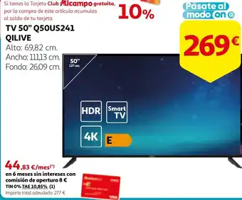 Alcampo QILIVE TV 50" Q50US241 oferta