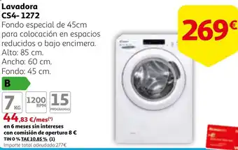 Alcampo CANDY Lavadora CS4-1272 oferta