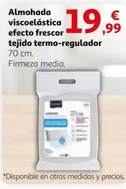 Alcampo Almohada viscoelástica efecto frescor tejido termo-regulador oferta