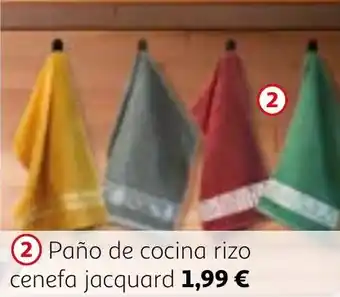 Alcampo Paño de cocina rizo cenefa jacquard oferta