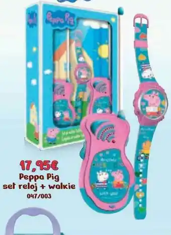 Jugueterías Nikki Peppa Pig Set Reoj + Walkie oferta