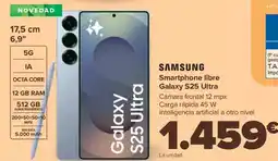 Carrefour SAMSUNG Smartphone libre Galaxy S25 Ultra oferta