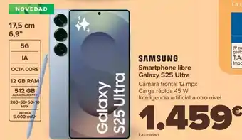 Carrefour SAMSUNG Smartphone libre Galaxy S25 Ultra oferta