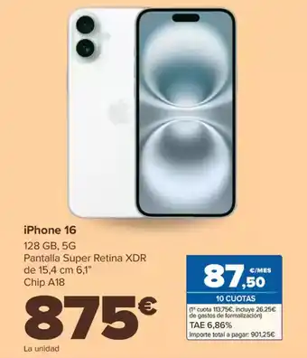 Carrefour iPhone 16 oferta